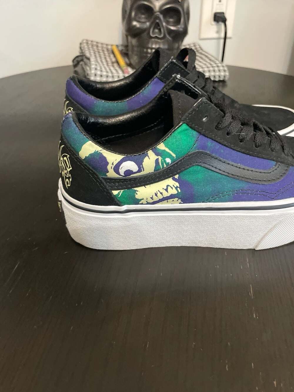 Vans Old Skool Stackform Midnight Glow Skull Print Sneakers